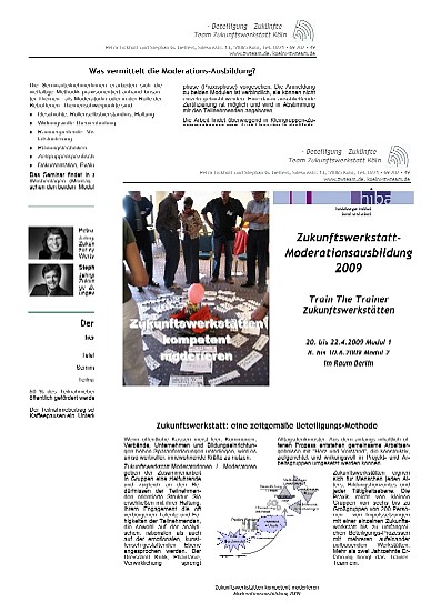 Flyer 2009: Train the Trainer - Zukunftswerkstatt [PDF-Datei]