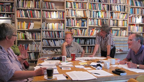 Vorbereitung des Jahrestreffens in der Bibliothek für Zukunftsfragen, Juli 2012